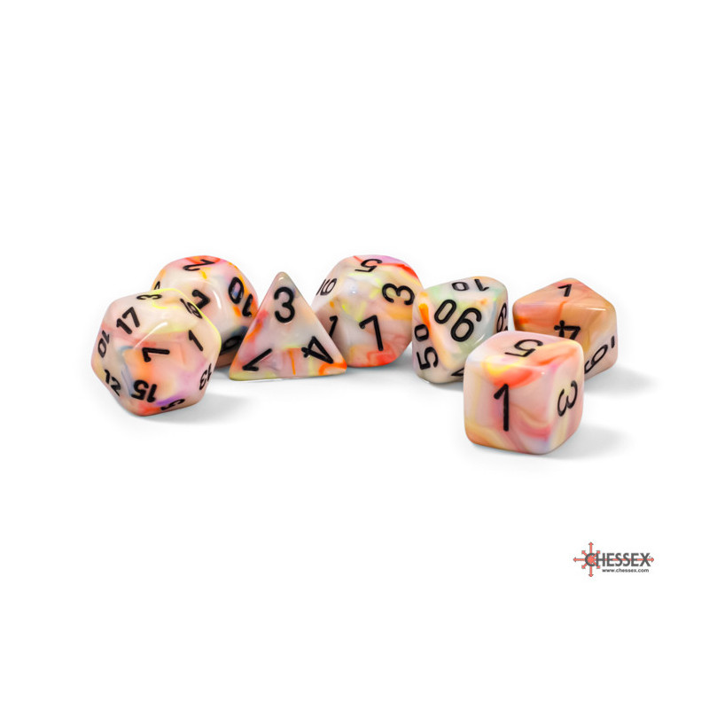 Festive Mega-hedral Circus/black 7-Die set