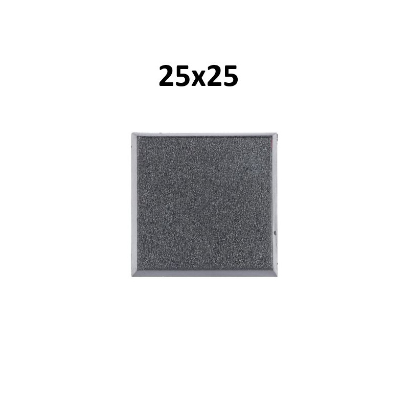 Pack of 25x25mm square bases
