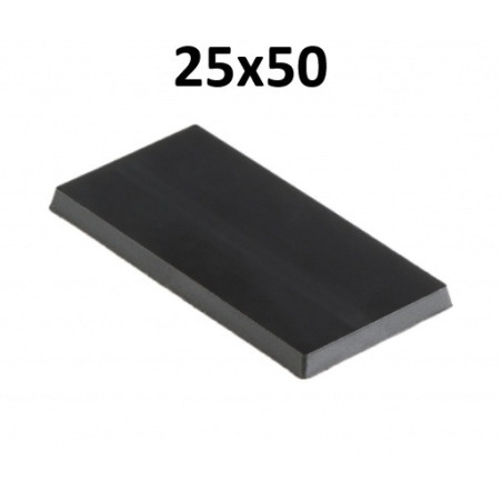 Pack of 25x50mm square bases