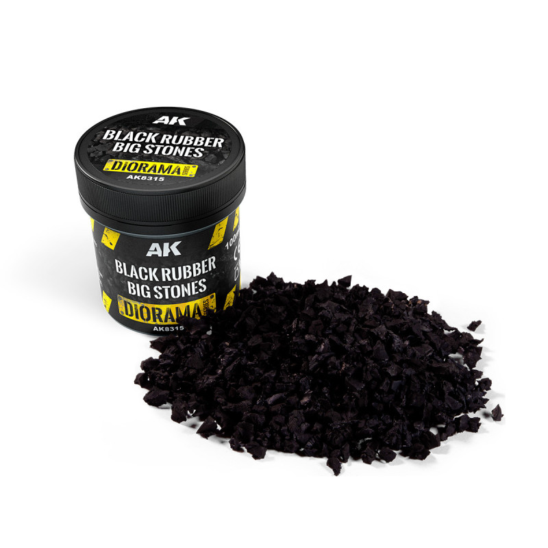 Black rubber big stones 100ml