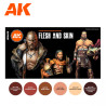 Flesh and skin colors