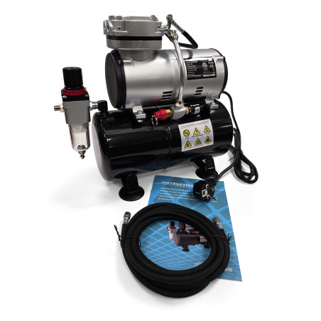 Airbrush Compressor AS-186 with Tank | Geek Shelter Israel