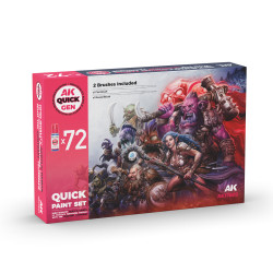 Quick Pain Set - 72 Quick gen ( +2 Medium 18ML+ 2 Free Brushes)