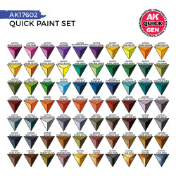 Quick Pain Set - 72 Quick gen ( +2 Medium 18ML+ 2 Free Brushes)