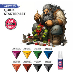 Quick Starter Set ( 8 Quick Gen + 1 Medium +1 Free Brush