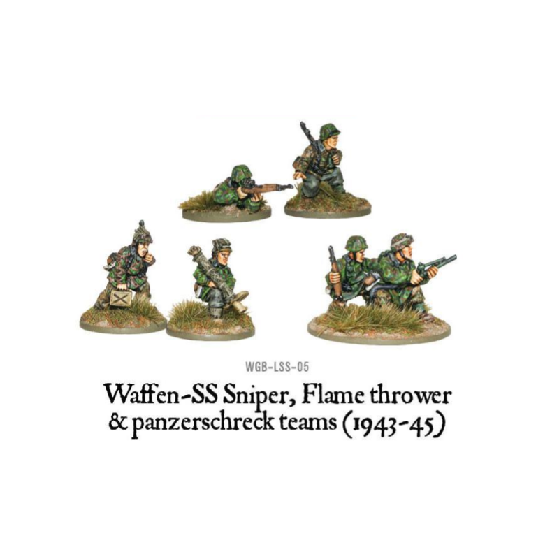 Waffen SS Sniper Flamethrower and Panzerschreck teams