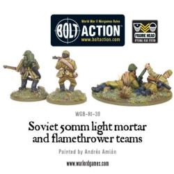 Soviet 50mm light mortar and Flamethrower teams