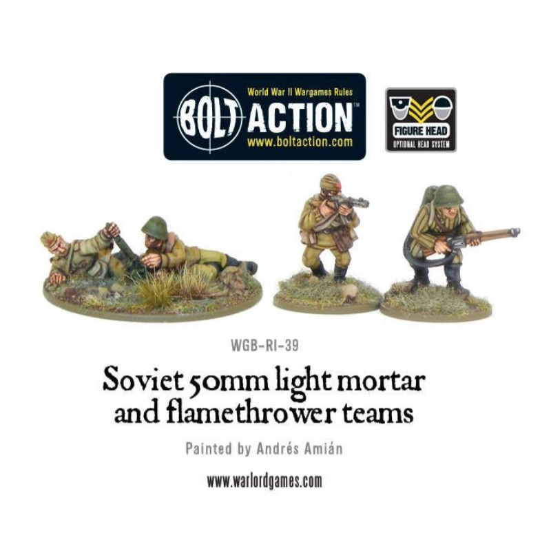 Soviet 50mm light mortar and Flamethrower teams