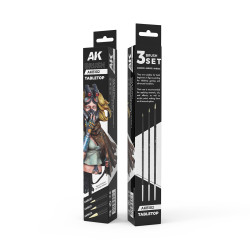 Tabletop syntethic brushes set